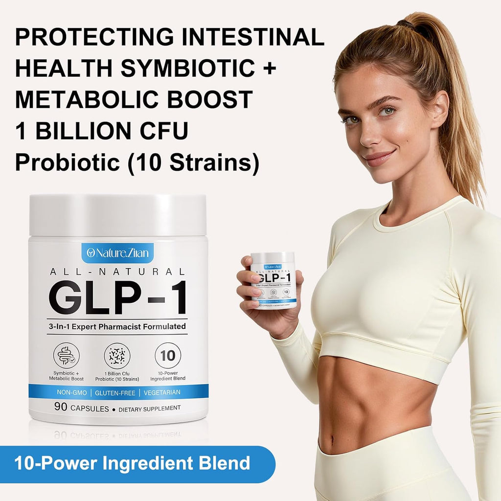 GLP-1 Supplement Support, GLP Activate Natural Formula, GLP-1 Supplement for Metabolic, Energy, GLP-1 Support, Multiple Probiotics & Vitamins- 90 Capsules