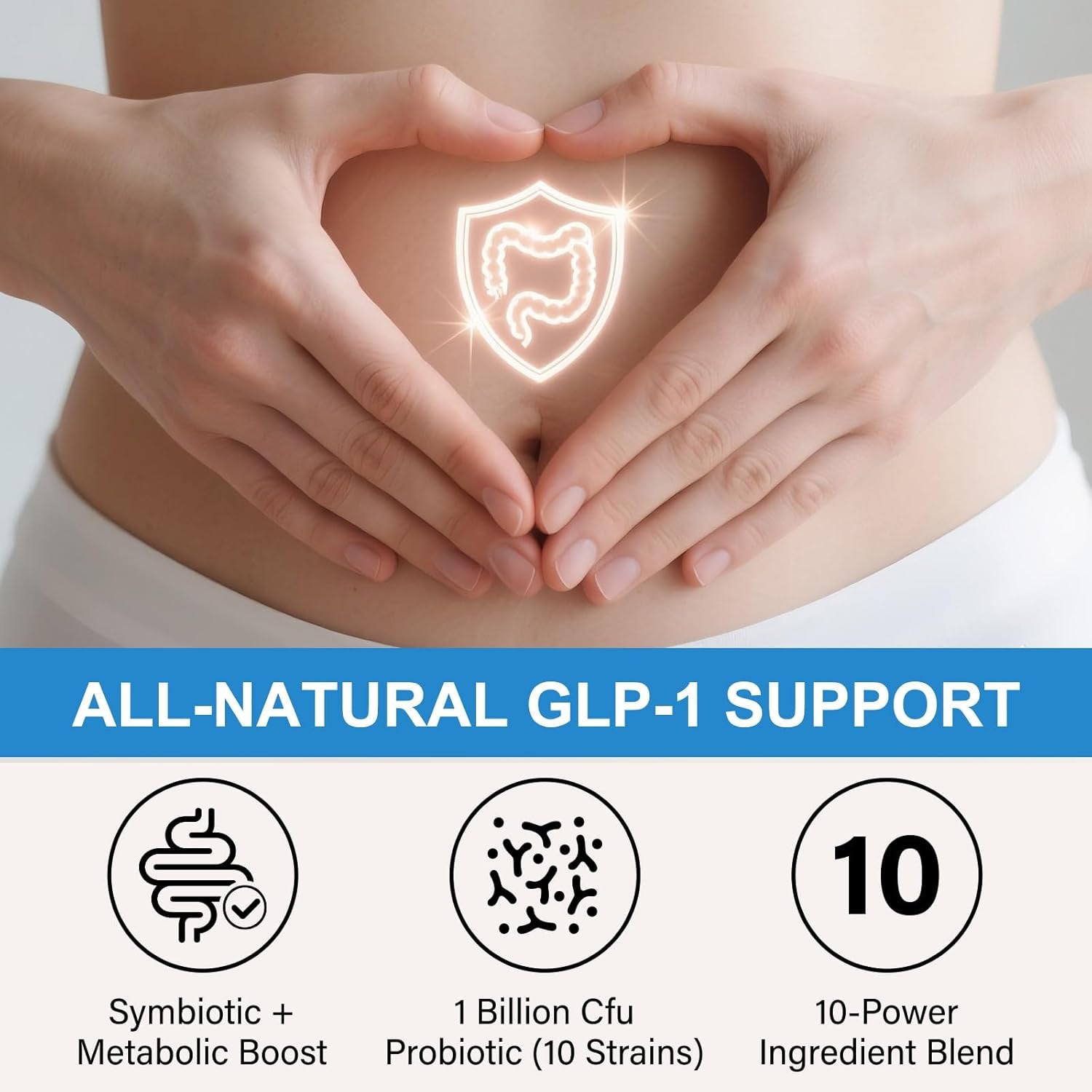 GLP-1 Supplement Support, GLP Activate Natural Formula, GLP-1 Supplement for Metabolic, Energy, GLP-1 Support, Multiple Probiotics & Vitamins- 90 Capsules