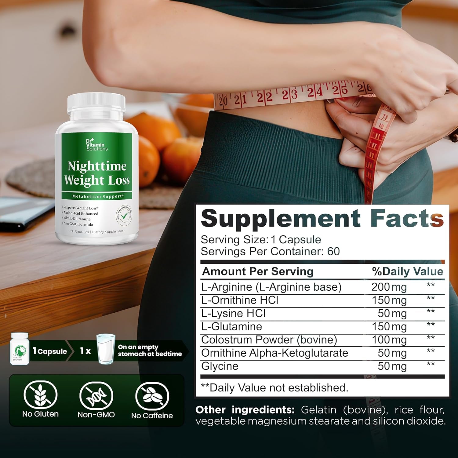 Nighttime Fat Burner Supplements - Appetite Suppressants for Weight Loss - Night-Time Fat Burner for Women and Men Supporting Sleep & Relaxation - Weight Loss Pills - 60 Capsules